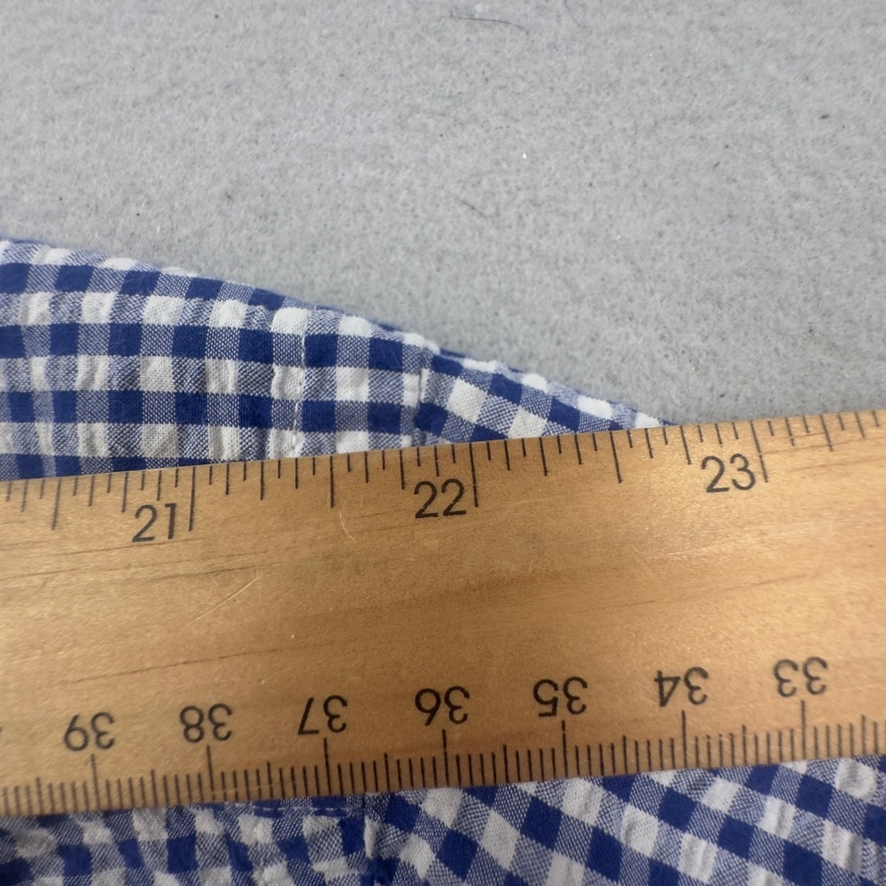 Ralph Lauren Mens 2XLT Tall Blue Gingham Cotton Short Sleeve Button Down Shirt - Picture 11 of 16